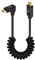 Duttek USB C Coiled Cable 1M, 240W Thunderbolt 3 to USB C Cable, 40Gbps USB C 90 degree Cable - Support 8K@60Hz Video for Thunderbolt 3, eGPU, MacBook, Laptops