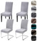 Alishomtll Stretch Samt Stuhlhussen 4er/6er Set Velvet/Velour Stuhlbezug Schwingstuhl Elastische Hussen Waschbarer Stühle Schutz für Küche Restaurant Hotel Bankett Hochzeit (Silbergrau, 4 Stück)