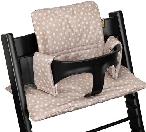 UKJE Cuscino compatibile con Stokke Tripp Trapp - Morbido cuscino per sedile per neonati, bambini e bambini piccoli, Accessori per seggiolone, Inserto in tessuto di cotone (daisy)