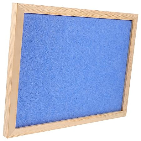 AOKWAWALIY Selbstklebende Pinnwand für Kinder, handgefertigt, 1 x Holzrahmen, Nachrichtenbrett, Filztuch, Erdtöne, Menübrett, Kork, Pinnwand