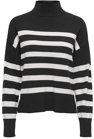 ONLY Damen Highneck Pullover ONLBARI L/S Highneck KNT - Regular Fit