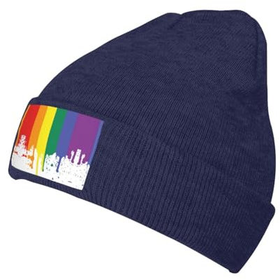 WURTON Unisex-Kopfbedeckung, weich, warm, für den Alltag, als Geschenk, Wintermütze, Strickmütze, Mütze, Weihnachten, Geburtstag, Marineblau, Einheitsgr��e