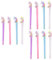 EXCEART 12 Stk Einhorn Lichtstift Kugelschreiber Einhorn einhorn Füller Stift mit Licht Kugelschreiber Textmarker Cartoon-Stift Gel Stift Schüttgut Flash-Stift Tinte Büro