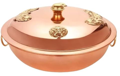 Hotpot Topf Shabu Topf Chafing Dishes Kupfer-Hot Pot, Verdickter Reiner Kupfertopf, Suppentopf, Flacher Boden, Induktionsherd Hot Pot