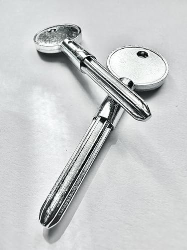2 x Star Lock Key Spline Tube Nickel Metal Plated Security Rack Bolt for Doors & Windows Security 8cm Long x 7mm Diameter