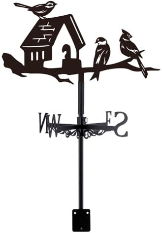 SUPERDANT Weathervane Birds House Weathervanes Metal Wind Vane Weather Vanes for sheds Wind Indicator Decorative Outdoor Wind Measuring Tool Iron Weather Vane for Roof Outdoor