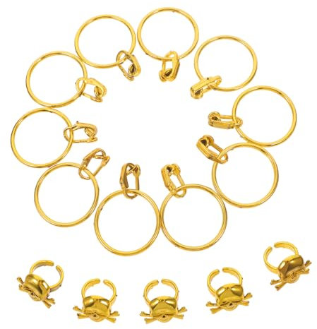 Hohopeti Halloween Stil Schädel Set Ohrringe Finger Ringe Party Zubehör Für Halloween Karneval Cosplay