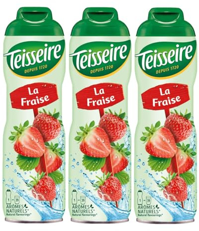 Teisseire Getränke-Sirup Erdbeere 600ml - Sirup der genauso schmeckt wie die Frucht (3er Pack)