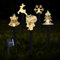 5 Stück Acryl Weihnachtsbeleuchtung Außen Solar,Weihnachtsmann | Elch | Schneeflocke | Glocken | Weihnachtsbaum | LED Außenbeleuchtung Weihnachten Solar Weihnachtsdeko für Garten Terrasse