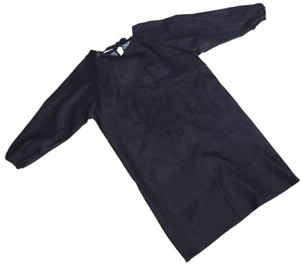 UKCOCO Thickened Fouling Work Clothes Denim Apron Long Sleeves for Barber Salon Grooming Artist Chef Kitchen Supplies