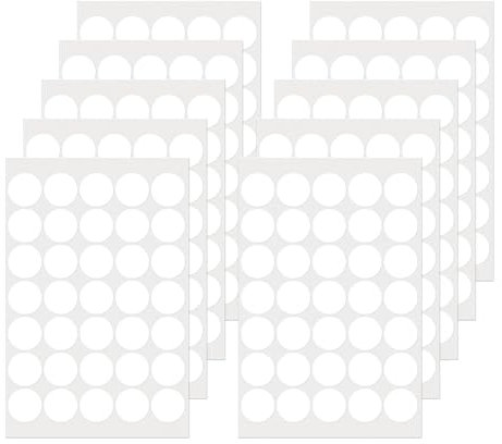 FINDAT Klebepunkt Etiketten 25 mm Rund Kleine Wasserfeste Markierungspunkte Selbstklebende Aufkleber zum Beschriften für Büro Haus Schule DIY 350 Stück Weiß