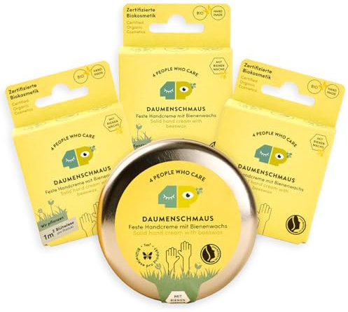forpeople BIO Handcreme · Feste Handcreme für sehr trockene Hände · Für Männer & Frauen · Bienenwachs Handcreme Bio Naturkosmetik · Beanspruchte & rissige Kletter, Handwerker & Arbeiterhände · 4er Set