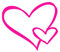Pack of 6 Love Heart Scribble Cute Stickers - Scrapbooks - Laptops - Cars - Water Bottles - Valentines Gifts - (Pink, 5cm x 4cm)