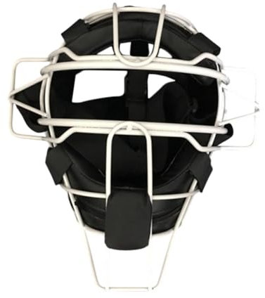 Oshhni Baseball-Catcher-Helm, Kopfbedeckung, Softball-Helm, leicht, breite Sicht, universeller Gesichtsschutz, Schwarz
