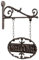 Cast Iron Welcome Sign With Wall Bracket 22x32x4cm Antique Hanging Door Gate Garden Decoration
