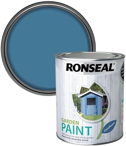 DUAYRA Garden Paint 750ml | Quick Drying Long Lasting Matt Finish | Multi-Surface Exterior Paints | For Wood, Brickwork, Bench, Stone & Metal | Outdoor Garden Fence Sheds Protection | (Cornflower)