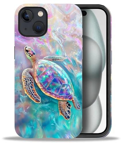 artslion Case for iphone 13 Floating turtle Phone Case for Women Girl Men-Durable Protection Case for iphone 13