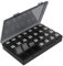 Eyeleaf Monats-Pillenbox-Organizer, 4 Wochen, 28 Tage, großer Pillenbox-Organizer, Pillendosen, Pillen-Organizer mit staubdichtem Etui für Vitamine/Fischöle/Pillen (Schwarz)