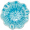 SUNNYCLUE Piatto Portagioie Blu in Ceramica Piatto Portaoggetti Rotondo Blu Cielo Fiori Foglie Gioielli Vassoi Organizzati Placcatura con Motivo Craquelé per Adulti Amici Compleanni Matrimon