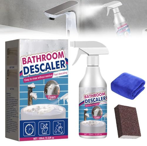 2025 Neu Reiniger für hartnäckige Flecken, Multifunktional Duschkabinenreiniger, WC Reiniger Kalkentferner Dusche Stark, Badezimmer Reiniger für Kanalisation Toiletten Glas (1)