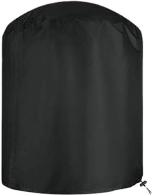 Housse de table ronde durable pour toutes les réunions en plein air, facile à ranger, housse imperméable pour meubles de jardin, noir, 62 x 105 cm
