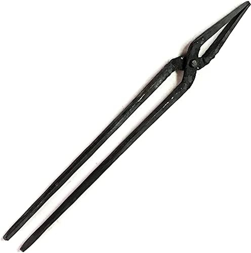 Tenazas de herrero Tenazas de herrero de punta plana Tenazas de hierro Yunque de herrero de ingeniero Herramientas de herrero Tenazas de herrero forjadas a mano Herramientas con mango de metal compl