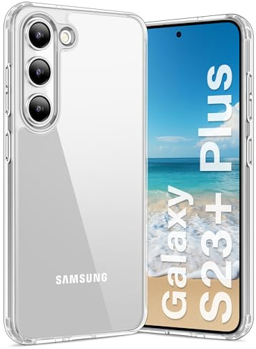Vakoo Hülle für Samsung Galaxy S23+ Plus 5G - Anti‑Vergilbung, Stoßfest, Kratzfest Durchsichtige Schutzhülle - Transparent