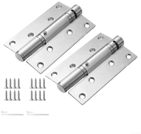 2 Stück Edelstahl-Türscharniere für Zimmer- und Holztüren, abnehmbares Stift-Design für Links- oder Rechtshänder, drehbare Türscharniere