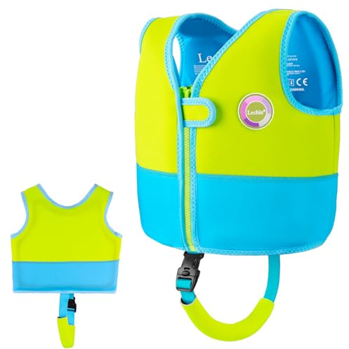 Lechin Schwimmweste Kinder Schwimmhilfe aus Neopren und EPE Hilfsweste zum Schwimmenlernen
