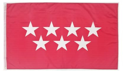 Bandera de Comunidad de Madrid 150X90 CM, bandera Madrid