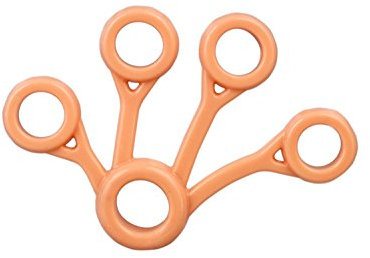 AFH Webshop Finger Extension Exerciser Deluxe | Handtrainer | Fingertrainer | 6 Verschiedene Stärken (1. Beige (extra-leicht))