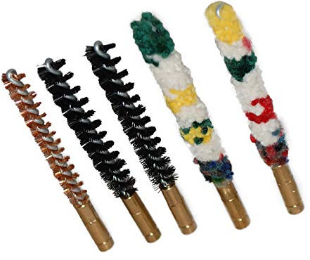 Waffenreinigungsbürsten .22 lfb (5,6 mm) / .223 Rem (5 Stück) | Innengewinde 1/8 | Pistolen- & Gewehrpflege Laufreinigung Bürstenset