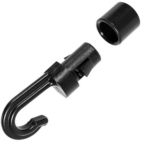 Gummiseilhaken offen – Kajak-Bungee-Schnur-Set – robuste Haken mit offenem Ende – Bungee-Haken für Fitness, Camping, Training, Kajakfahren, Trampoline und nautische Anwendungen (10 Stück)