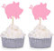 Giuffi 24 Karat rosa Schwein Cupcake Topper Geburtstag Babyparty Party Picks