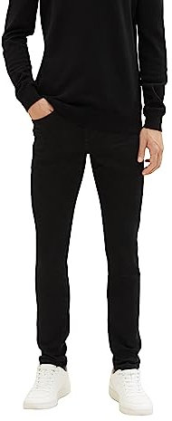 TOM TAILOR Herren 1021160 Troy Slim Fit Jeans, 10270 - Black Black Denim, 31W / 32L EU