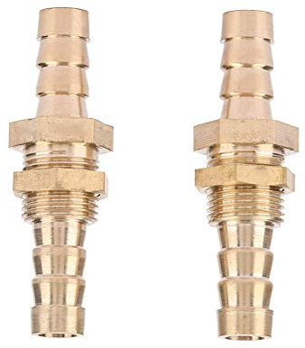 Raccordo Passaparete, 2 Pezzi 6mm 8mm 10mm Raccordo Per Tubo Paratia in Ottone Adattatore Connettore Accoppiatore per Collegamento di Tubi, Lavorazione CNC, Tornio Automatico(10mm)