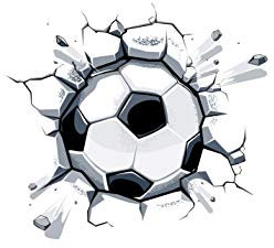 Osomhome Wandtattoo Kinderzimmer Fussball Fußball (100x90cm) | Kinderzimmer Junge & Mädchen | Wandsticker Fußball Wanddeko | Wandaufkleber Wandbild Kinderbilder | Fußbalspieler Fußballer os7405