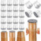 24 Pcs Chair Leg Floor Protectors, Silicone Felt Furniture Leg Pads Caps Covers for Hardwood Floors (Fit:33-50mm)