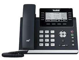 Yealink IP-Telefon SIP-T43U - Verkabelt - Mit Kabel - Wandmontage - Klassisch Grau