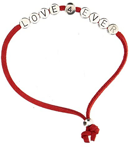 Holyart Love 4 Ever Armband aus rotem Alcantara