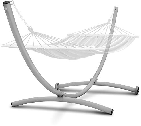 Zolta Hängemattengestell Mobil - Hängematte Outdoor Gestell - Gestell für hängematte 2 Personen - Stahl - Grau