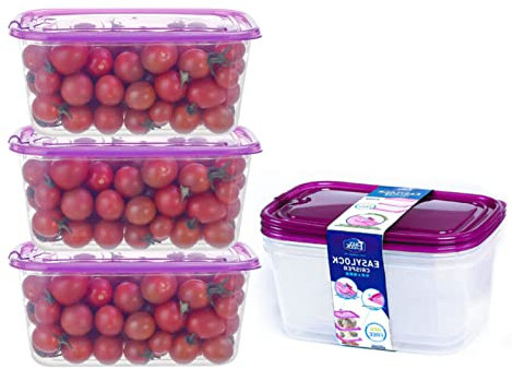 EASYLOCK Frischhaltedosen Mit Deckel, 1050ML*6, Meal Prep Boxen Mikrowellengeeignet, Küche Vorratsbehälter Set, Aufschnittboxen für Kühlschrank, Gefrierdosen, Tiefkühldosen, Leichtgewicht Essensbox