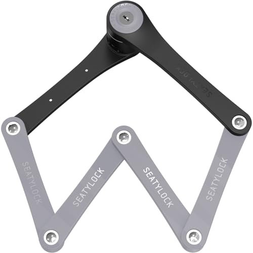 FoldyLock Compact Folding Bike Lock - Award Winning Patented High Security Cut Proof Bicycle Lock - Heavy Duty Anti Theft Smart Secure Guard with Key and Case for Bikes or Scooters - 85 cm