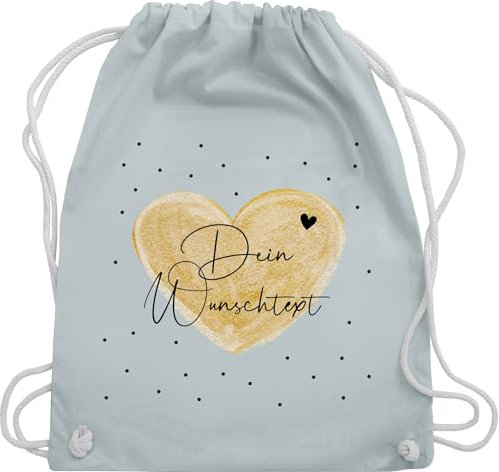 Turnbeutel Rucksack - Aufdruck selbst gestalten - Dein Wunschtext I Geschenk personalisiert I Weihnachten I Vatertag I Muttertag I Geburtstag - Unisize - Pastell Blau - personalisierter liebe