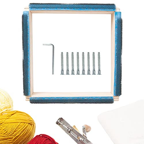 Fulenyi Stickrahmen Rahmen - Greiferleisten aus für Stanznadelrahmen mit Nadel | Needle Frame Nähwerkzeug mit Greiferstreifen nach außen gerichtete Stahlnadeln für Kunsthandwerk