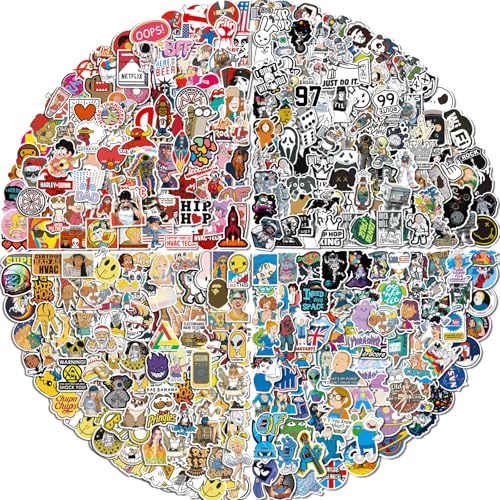 Arme Cool Waterproof Stickers for Water Bottles Bulk Sticker Pack 400PCS