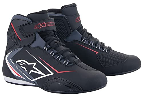 Alpinestars Sektor wasserdichte Motorrad Schuhe, schwarz/weiß/grau, 45
