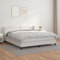 Willood Boxspringbett mit Matratze Weiß 160x200 cm Kunstleder Kunstlederbett