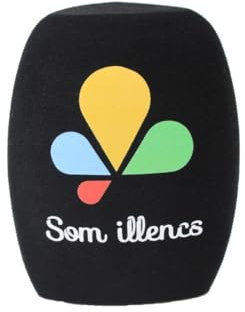 2-Packung Logo auf Mikrofon-Schaumstoff-Windschutzscheiben, Handgriff-Mikrofon-Schaumstoffabdeckungen, Windschutzscheiben mit Logo bedruckt für TV-Interview, Rundfunk, Radiosender-Mikrofone (schwarz)