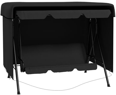 Outsunny - Funda de protección de columpio para jardín, lona impermeable 2,15 x 1,55 x 1,5 m PE, color negro